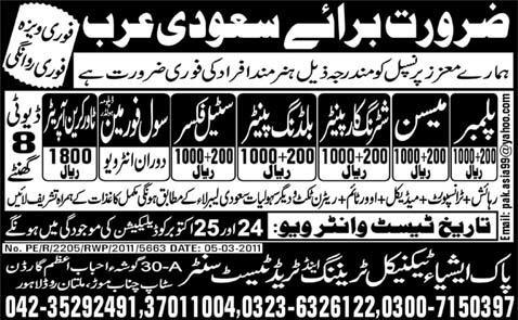Jobs in Saudi Arabia