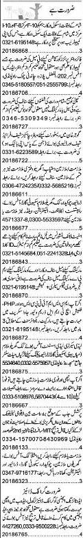 Classified Islamabad Express Misc. Jobs