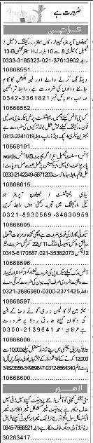 Classified Karachi Express Misc. Jobs 2