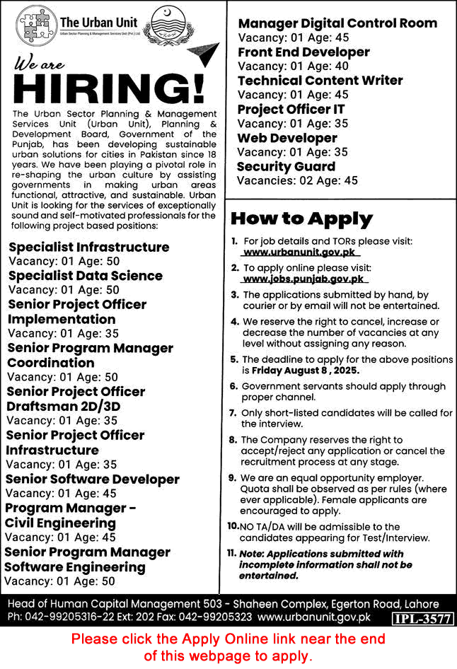 The Urban Unit Jobs July 2025 Apply Online Software Developers, Program Managers & Others TUU Latest