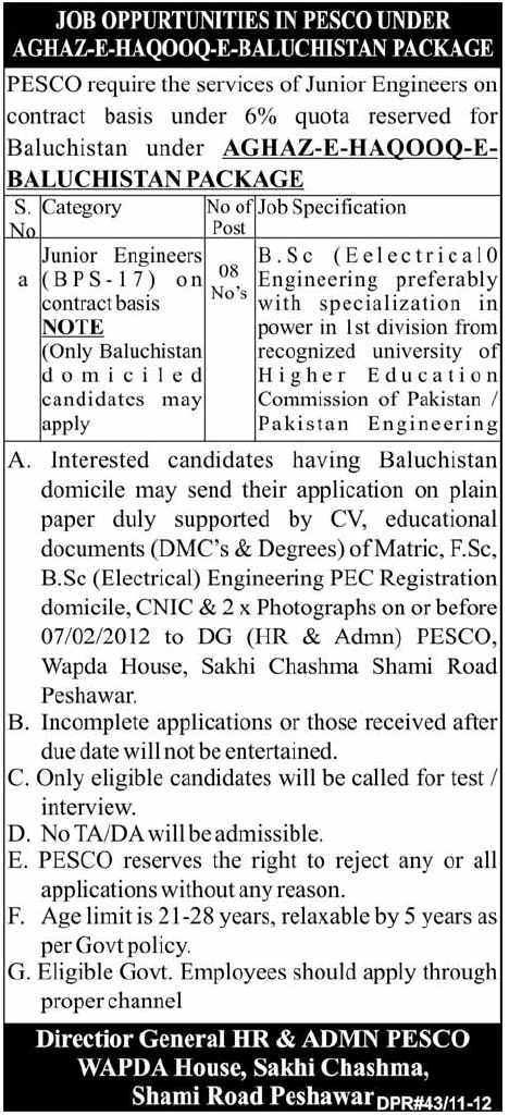 PESCO Job Opportunities