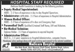 Medicare Health Foundation Lahore Jobs 2026 April Women Medical Officer, Admin Officer & Others Latest
