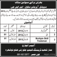 Machine Operator and Multiple Skill Trademan Job at SSG Special Operation School (Govt. job)