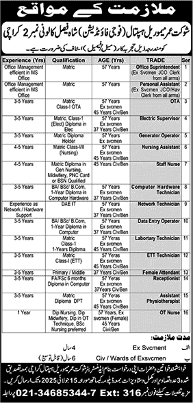 Shaukat Omar Memorial Hospital Karachi Jobs June 2024 July Nurses, Medical Technicians & Others Fauji Foundation Latest