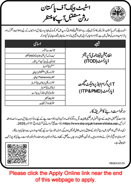 State Bank of Pakistan Jobs November 2025 Apply Online Software Developers & Others SBP Latest