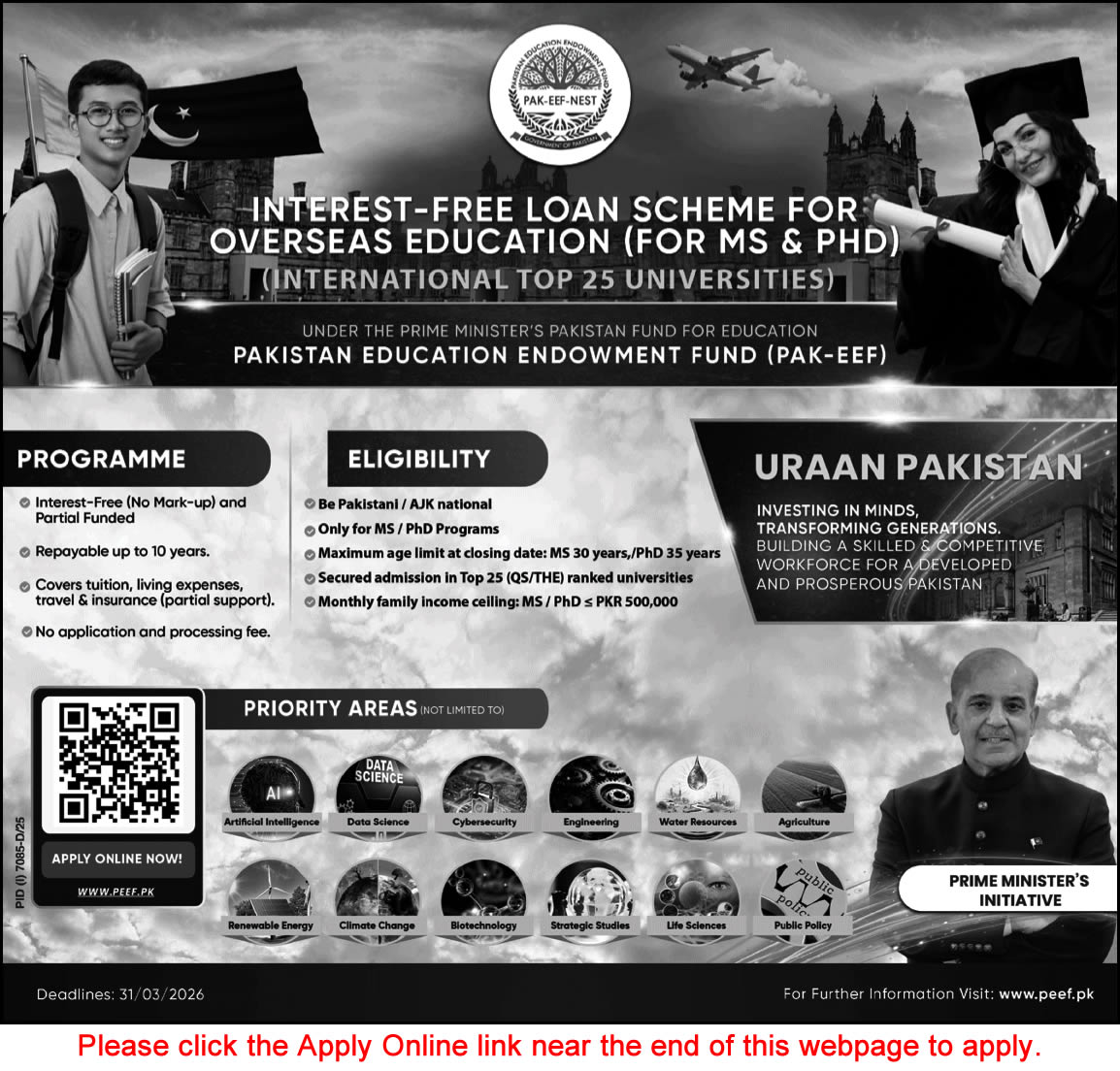 PEEF Interest Free Loan Scheme for Overseas Education for MS & PhD 2026 March Apply Online Latest