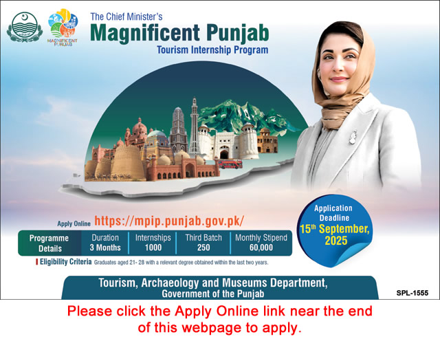 Chief Minister Magnificent Punjab Tourism Internship Program August 2025 September Apply Online MPIP Latest